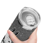 personalized san antonio spurs snoopy attitude silver skinny tumbler best selling 1.webp
