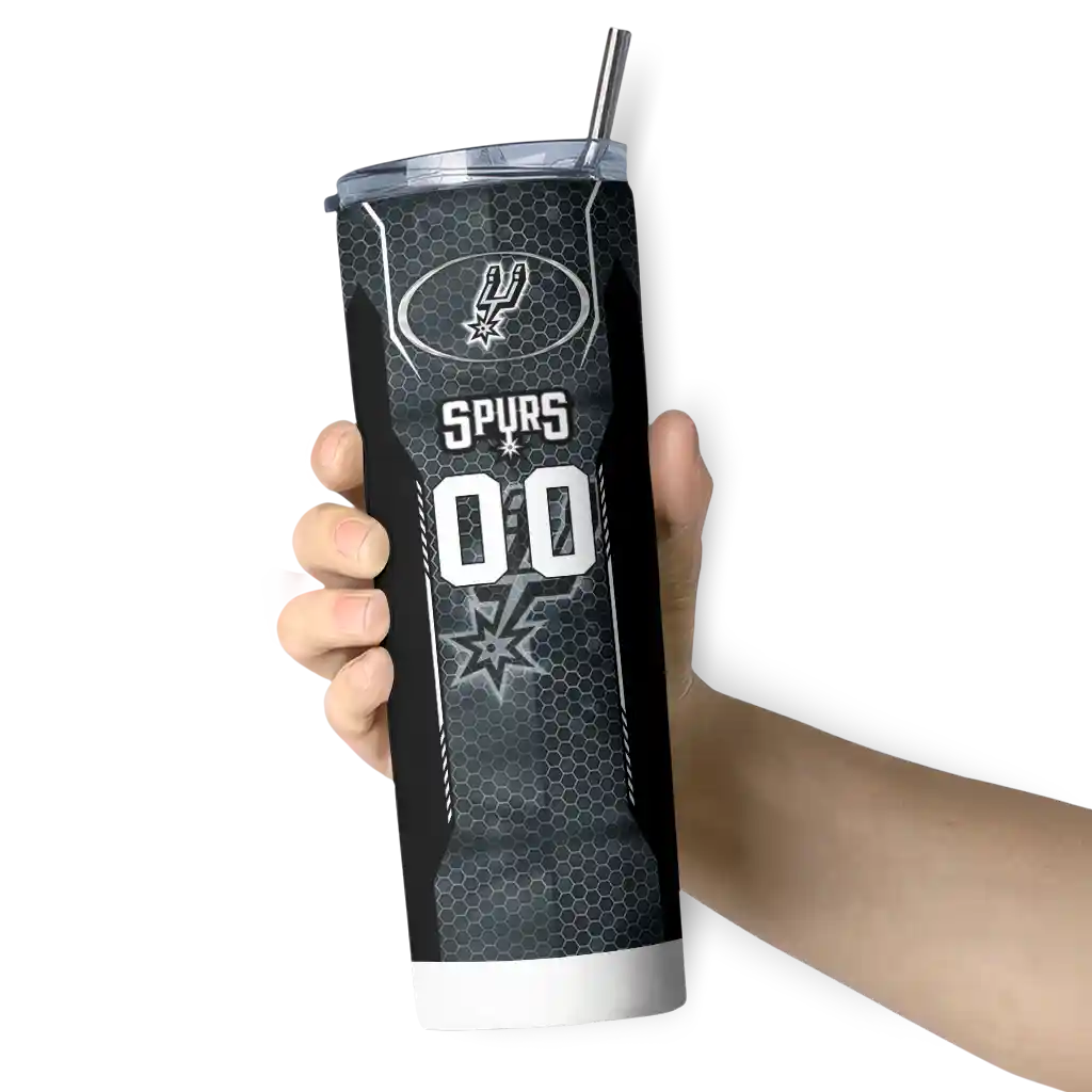 personalized san antonio spurs stacked diamond silver skinny tumbler premium grade.webp personalized san antonio spurs stacked diamond silver skinny tumbler premium grade.webp