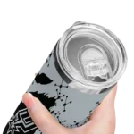 personalized san antonio spurs star pop silver black skinny tumbler best selling 1.webp