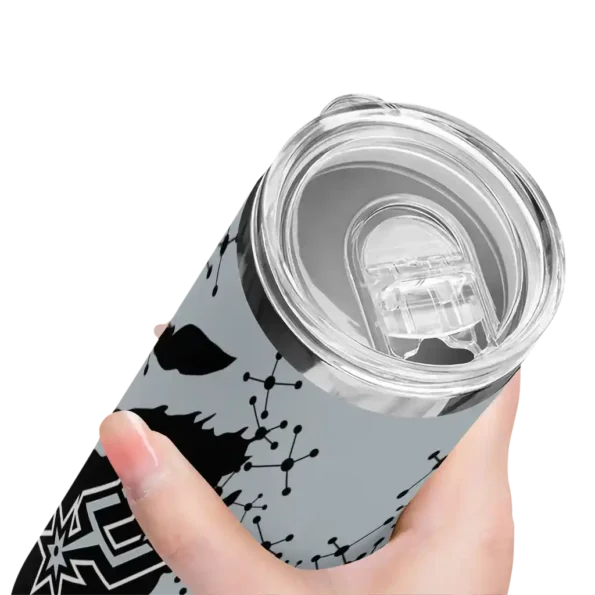 personalized san antonio spurs star pop silver black skinny tumbler high quality.webp