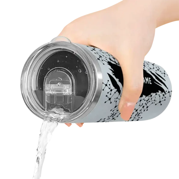 personalized san antonio spurs star pop silver black skinny tumbler latest model.webp