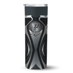 personalized san antonio spurs superman emblem silver black skinny tumbler best selling 1.webp