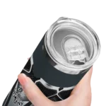 personalized san antonio spurs superman emblem silver black skinny tumbler best selling 1.webp