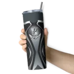 personalized san antonio spurs superman emblem silver black skinny tumbler best selling 1.webp