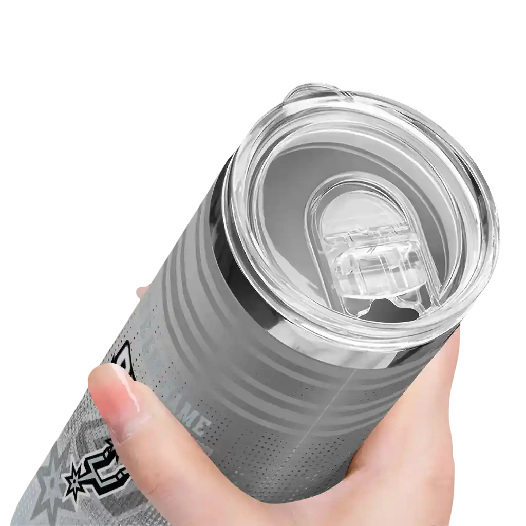 personalized san antonio spurs swirl texture silver skinny tumbler high quality.webp personalized san antonio spurs swirl texture silver skinny tumbler high quality.webp