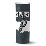 personalized san antonio spurs torn band silver white skinny tumbler best selling 1.webp