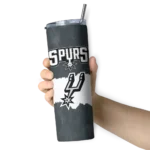 personalized san antonio spurs torn band silver white skinny tumbler best selling 1.webp