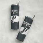 personalized san antonio spurs torn band silver white skinny tumbler best selling 1.webp