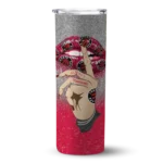 personalized toronto raptors sparkle lips red skinny tumbler best selling 1.webp
