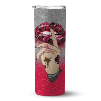 personalized toronto raptors sparkle lips red skinny tumbler best selling 1.webp
