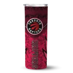 personalized toronto raptors spiral burst print red skinny tumbler best selling 1.webp