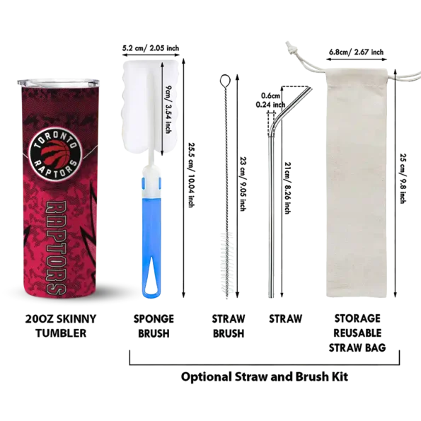 personalized toronto raptors spiral burst print red skinny tumbler new arrival.webp