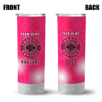 personalized toronto raptors starburst tiles red skinny tumbler best selling 1.webp