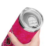 personalized toronto raptors starburst tiles red skinny tumbler best selling 1.webp
