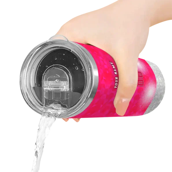 personalized toronto raptors starburst tiles red skinny tumbler latest model.webp