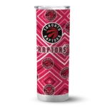 personalized toronto raptors zipper leopard red skinny tumbler best selling 1.webp