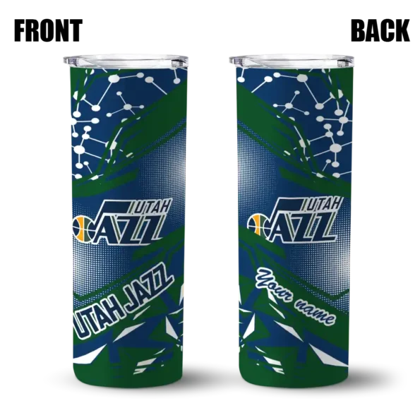 personalized utah jazz helmet clash navy skinny tumbler fashion forward.webp