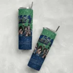 personalized utah jazz kiss band green skinny tumbler best selling 1.webp
