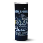 personalized utah jazz rose romance navy black skinny tumbler best selling 1.webp
