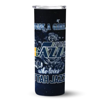 personalized utah jazz rose romance navy black skinny tumbler best selling 1.webp