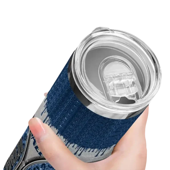 personalized utah jazz sparkle drip navy skinny tumbler high quality.webp