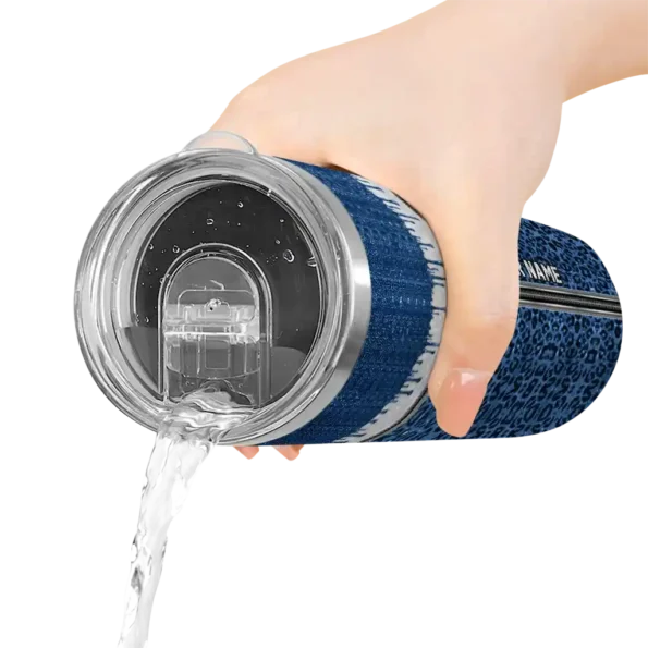personalized utah jazz sparkle drip navy skinny tumbler latest model.webp