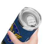 personalized utah jazz star cluster navy skinny tumbler best selling 1.webp