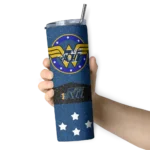 personalized utah jazz star cluster navy skinny tumbler best selling 1.webp