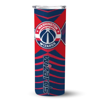 personalized washington wizards camo texture blue skinny tumbler best selling 1.webp