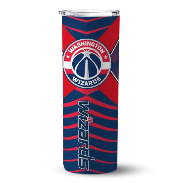 personalized washington wizards camo texture blue skinny tumbler best selling 1.webp
