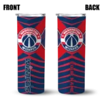 personalized washington wizards camo texture blue skinny tumbler best selling 1.webp