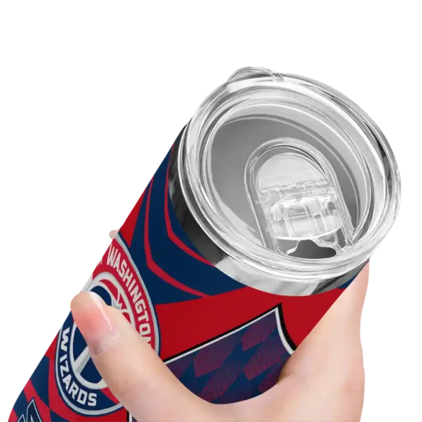 personalized washington wizards camo texture blue skinny tumbler high quality.webp