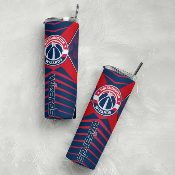 personalized washington wizards camo texture blue skinny tumbler top rated.webp