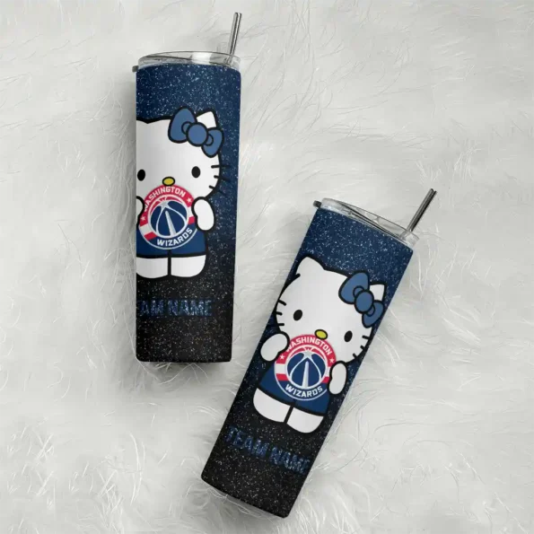 personalized washington wizards hello kitty blue black skinny tumbler top rated.webp