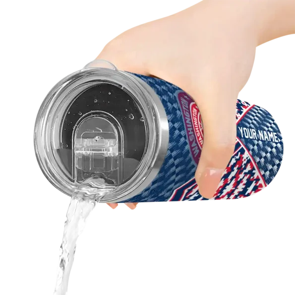 personalized washington wizards monogram burst blue white skinny tumbler latest model.webp