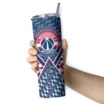 personalized washington wizards monogram burst blue white skinny tumbler best selling 1.webp