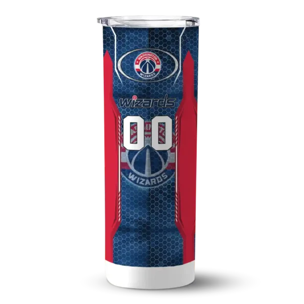 personalized washington wizards stacked diamond blue skinny tumbler best selling 1.webp