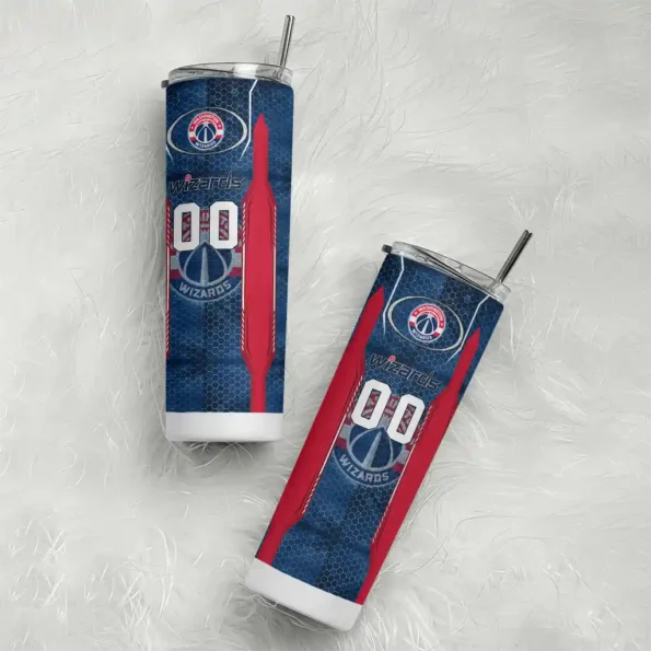 personalized washington wizards stacked diamond blue skinny tumbler top rated.webp