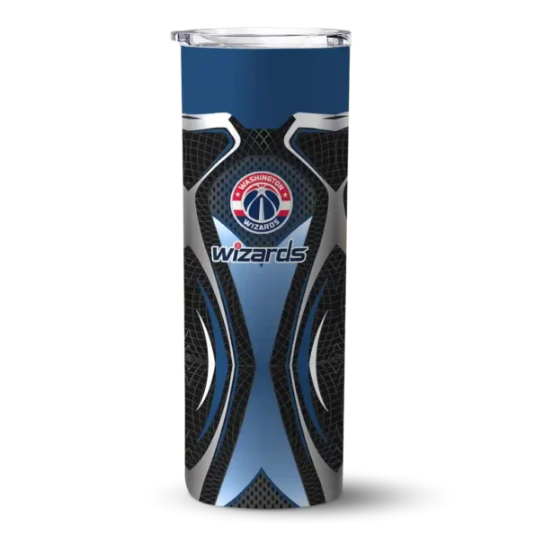 personalized washington wizards superman emblem blue black skinny tumbler best selling 1.webp