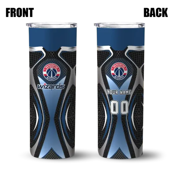 personalized washington wizards superman emblem blue black skinny tumbler fashion forward.webp