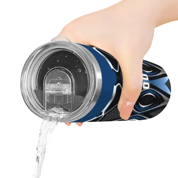 personalized washington wizards superman emblem blue black skinny tumbler latest model.webp