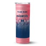 personalized washington wizards swirl texture blue skinny tumbler best selling 1.webp