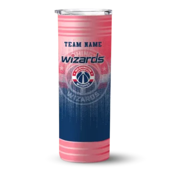 personalized washington wizards swirl texture blue skinny tumbler best selling 1.webp