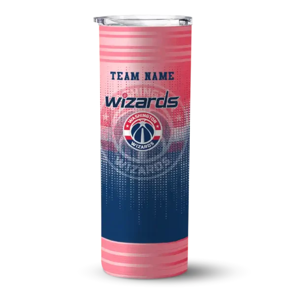 personalized washington wizards swirl texture blue skinny tumbler best selling 1.webp