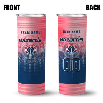 personalized washington wizards swirl texture blue skinny tumbler fashion forward.webp