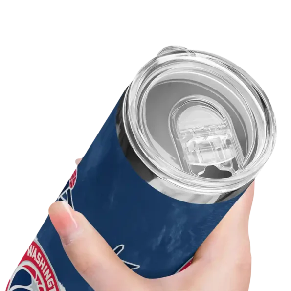 personalized washington wizards torn band blue white skinny tumbler high quality.webp