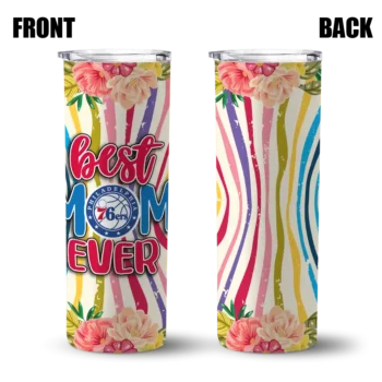 philadelphia 76ers flower cluster skinny tumbler fashion forward.webp