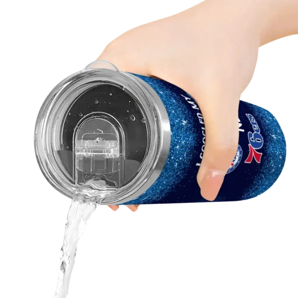 philadelphia 76ers radiant glitter blue skinny tumbler latest model.webp