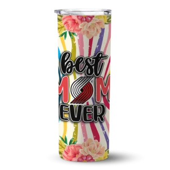 portland trail blazers flower cluster skinny tumbler best selling 1.webp