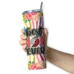 portland trail blazers flower cluster skinny tumbler best selling 1.webp